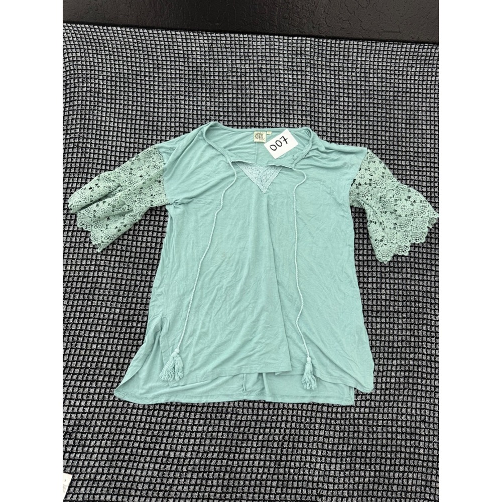 Fashion Apparel & Accessories‎ Top Womens S/M Green Excellent Crochet Boho